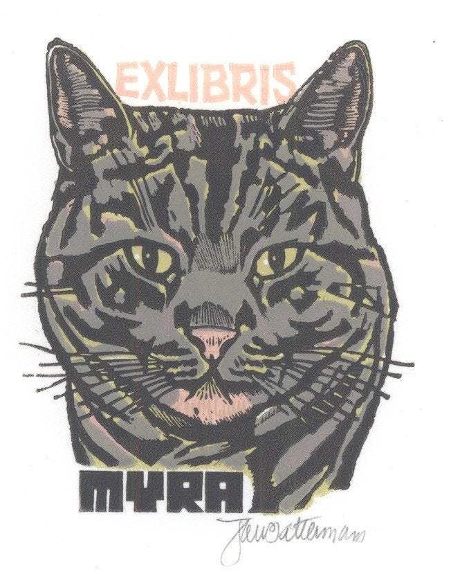 0534 Ex Libris Nederland : Jan Battermann, 1984, Antiek en Kunst, Verzenden, Ex libris