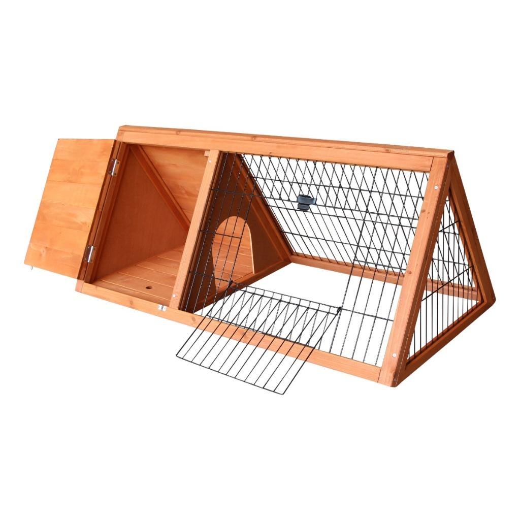 Konijnenren - 100 x 49 x 41 cm - Voor Buiten - Hout RETOUR, Dieren en Toebehoren, Knaagdieren en Konijnen | Hokken en Kooien, Nieuw