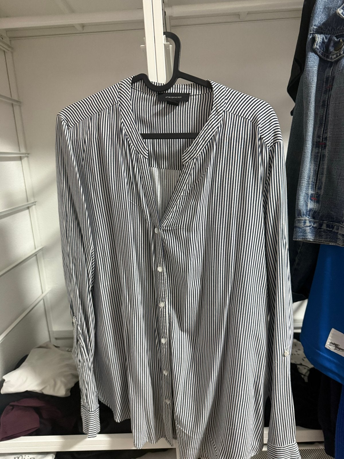 Atmosphere gestreepte blouse maat 48, Kleding | Dames, Ophalen of Verzenden, Zo goed als nieuw, Maat 46/48 (XL) of groter, Zwart