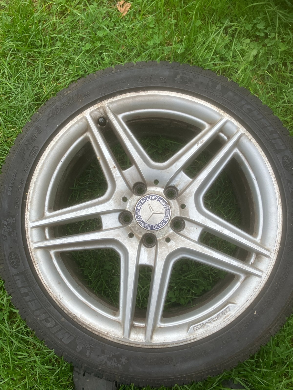 AMG velgen 18 inch met winterbanden - complete set, Auto-onderdelen, Ophalen, 18 inch, Banden en Velgen, Winterbanden