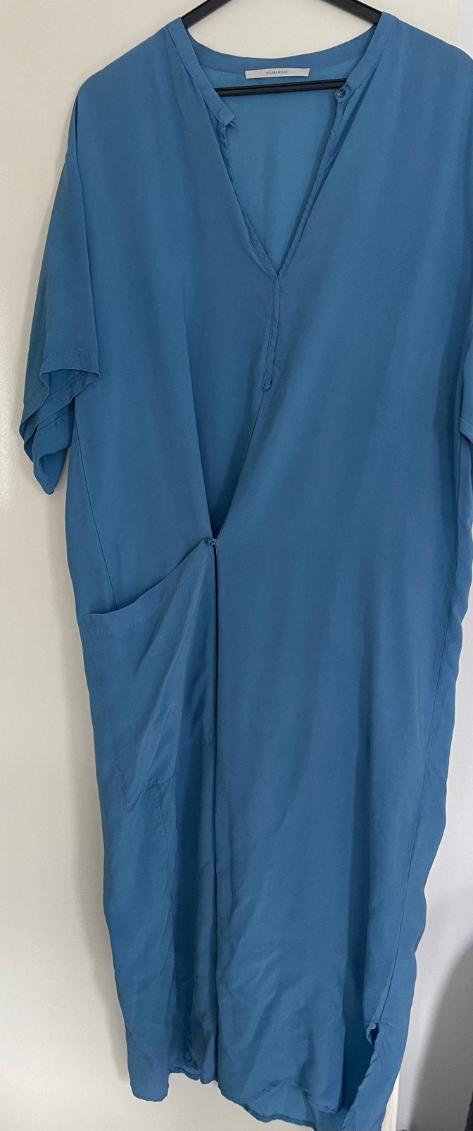 Humanoid. Jurk. Cupro en viscose. Maat XL, Blauw, Maat 46/48 (XL) of groter, Ophalen of Verzenden, Zo goed als nieuw
