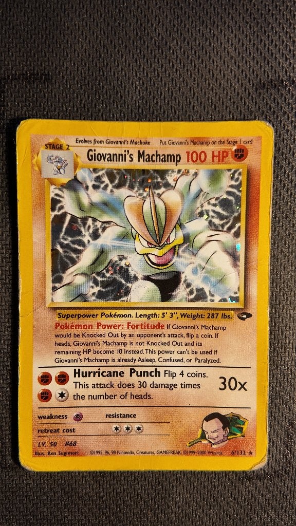 Giovanni's Machamp 6 Gym Challenge | Pokemon kaart, Ophalen, Zo goed als nieuw, Losse kaart, Foil