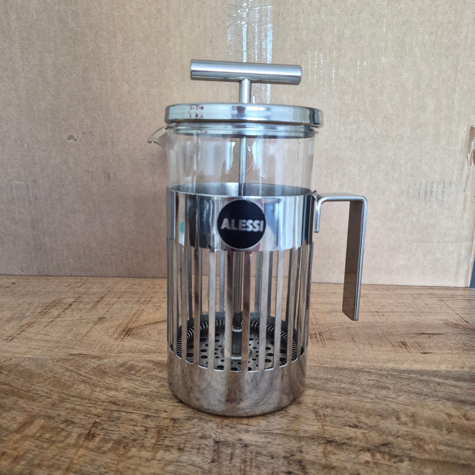 Alessi French Press - Koffie- en theemaker, Zilver, Ophalen of Verzenden, Overige typen, Gebruikt