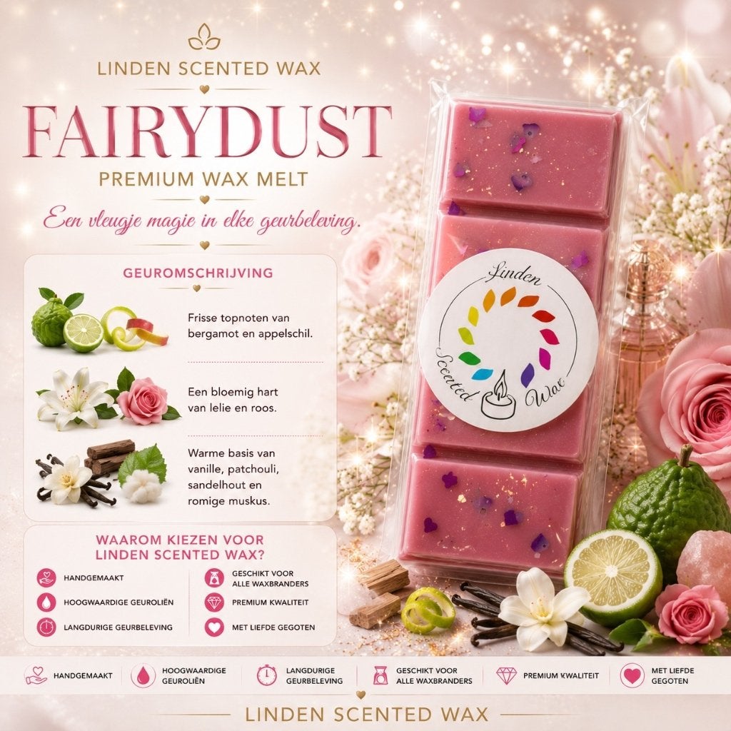 Waxmelts FAIRYDUST waxmelt parfum geur handgemaakt, Ophalen of Verzenden, Nieuw, Was, Kaars