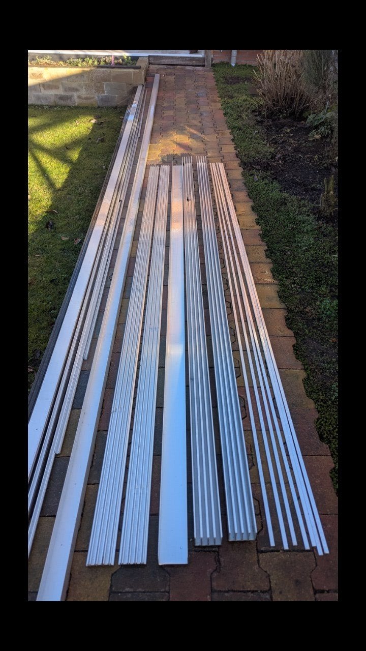 Brut aluminium schuifdeur - boven, onder en zijprofielen., Ophalen, Aluminium