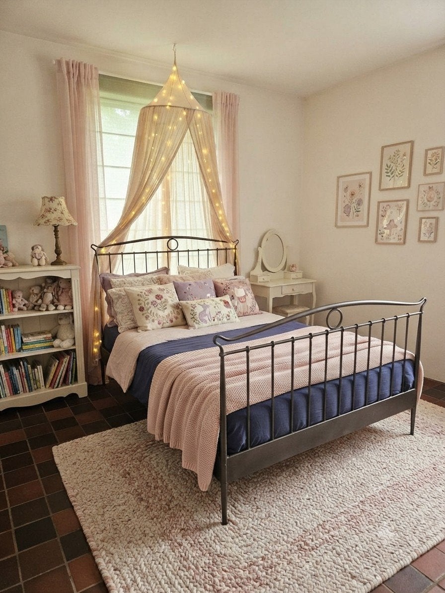 Stevig tweepersoonsbed van metaal - 140x200 cm, Huis en Inrichting, Slaapkamer | Bedden, Ophalen, Gebruikt, Zwart, Tweepersoons