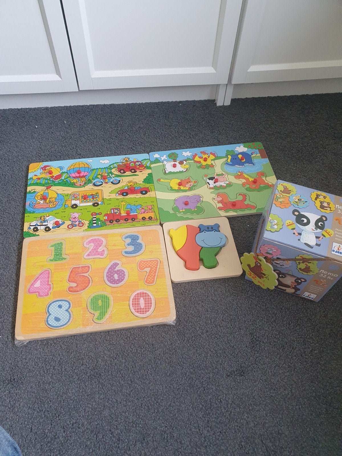 Houten puzzels en memory, Ophalen of Verzenden, Minder dan 10 stukjes, Zo goed als nieuw