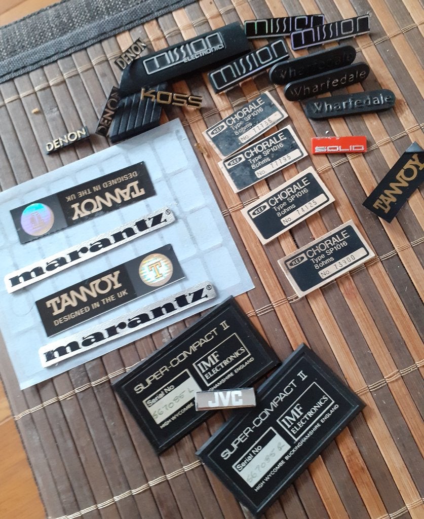 Logo's emblemen speaker badges van audio brands, Overige merken, Gebruikt, Overige typen, Ophalen of Verzenden