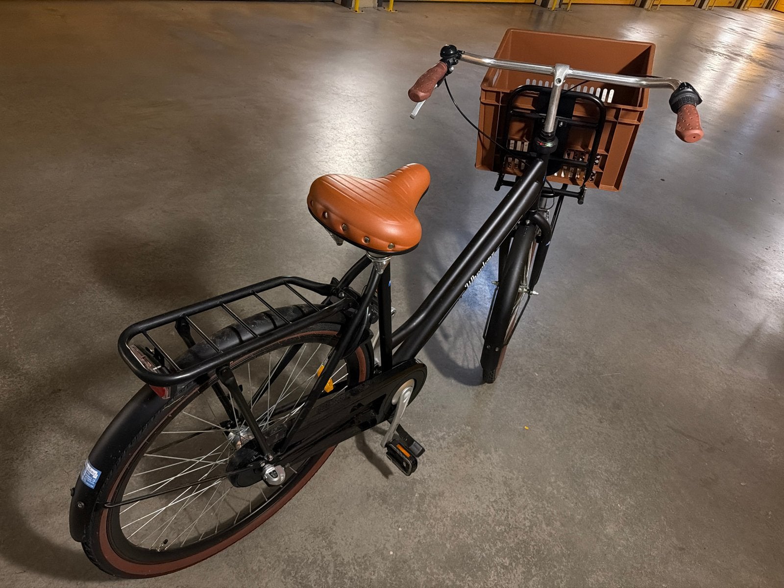 Zo goed als nieuwe opoefiets/stadsfiets/schoolfiets met krat, Velgrem, Versnellingen, Zo goed als nieuw, 50 tot 53 cm