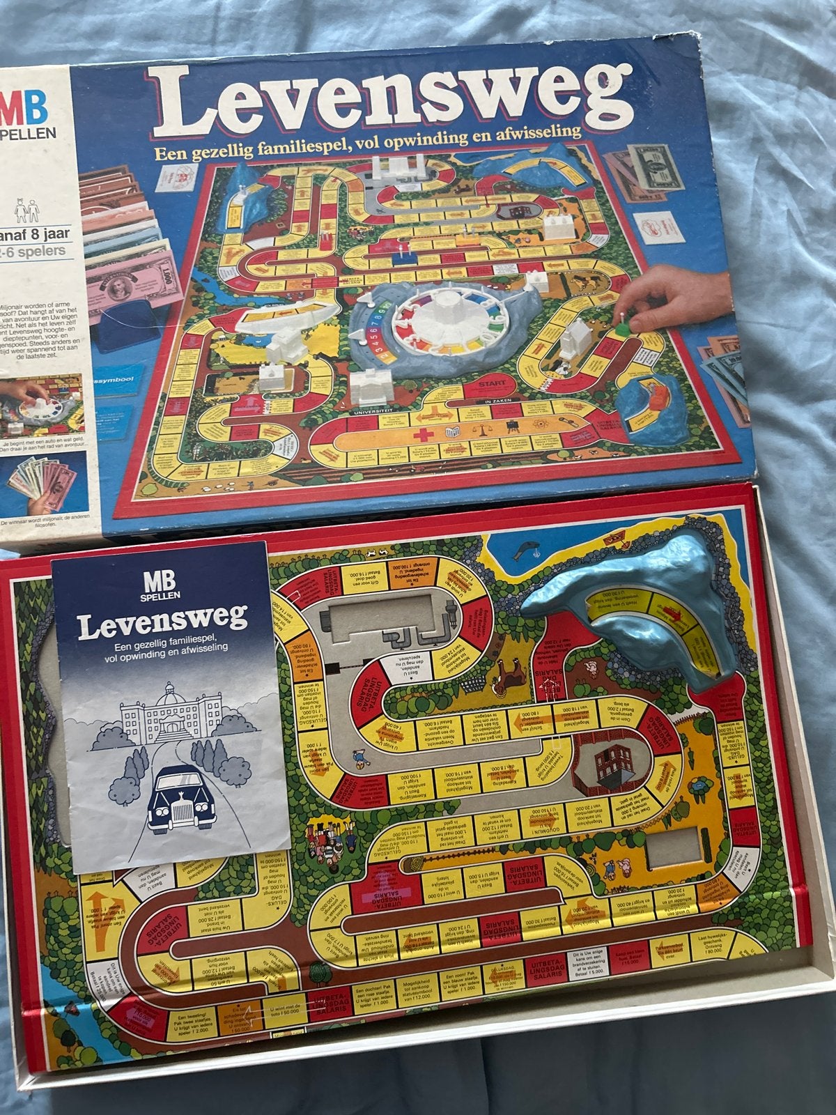 Levensweg Bordspel - Klassiek Familiespel MB Spellen, Hobby en Vrije tijd, Gezelschapsspellen | Bordspellen, Drie of vier spelers