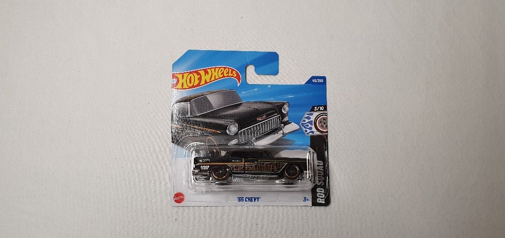 Hot Wheels '55 Chevy zwart, Ophalen of Verzenden, Nieuw, Auto