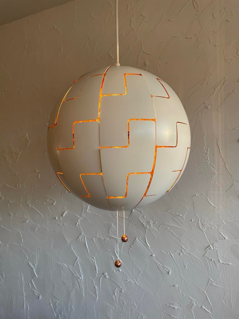 IKEA PS 2014 Hanglamp - Wit/Koper 35 cm, Huis en Inrichting, Lampen | Hanglampen, Ophalen, Zo goed als nieuw, Metaal, 50 tot 75 cm