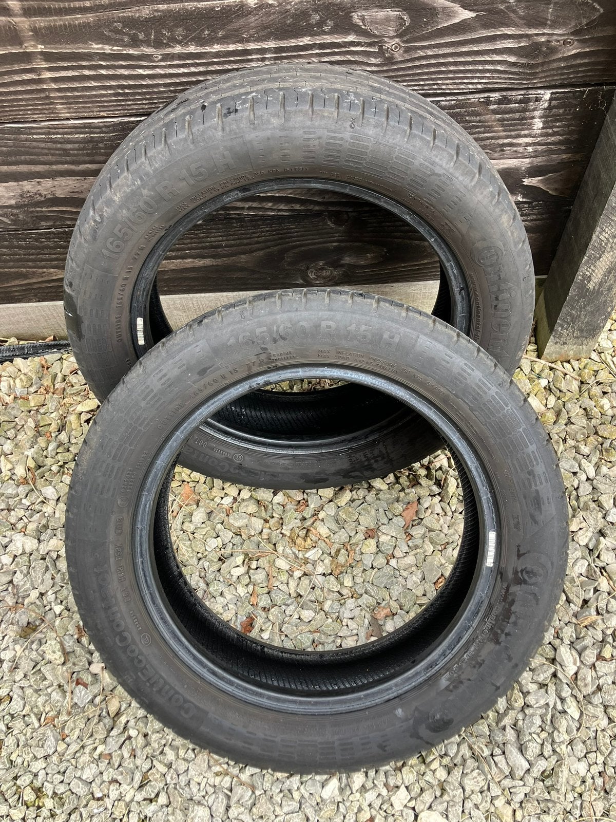 2 x Contintental Eco Contact 165-60-R15 met goed profiel, Ophalen, Gebruikt
