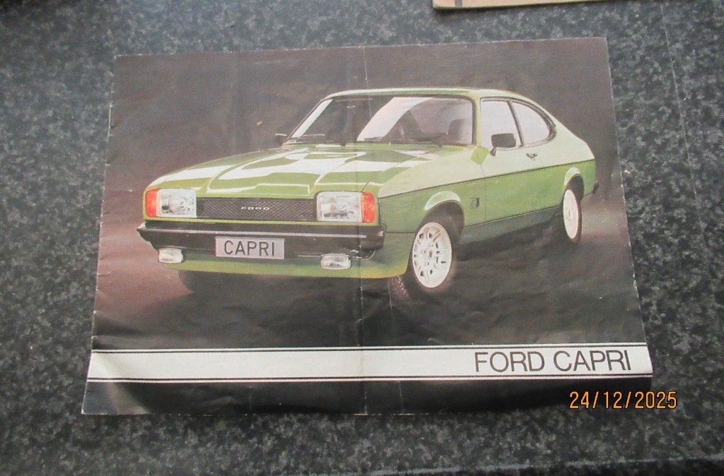 APARTE OUDE FOLDER -FORD CAPRI- CAPRI GL, CAPRI GHIA -1976, Ophalen of Verzenden, Gelezen, Ford