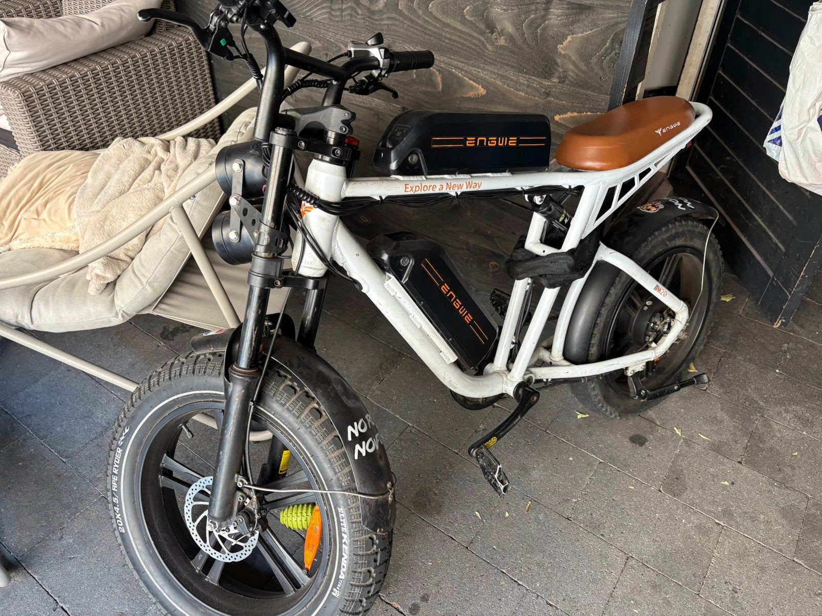 Engwe m20 fatbike dubbele accu, Fietsen en Brommers, Gebruikt, -, -, -