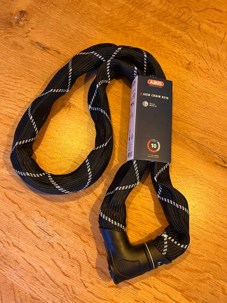 ABUS Iven Chain 8210 Kettingslot - 140 cm, Fietsen en Brommers, Fietsaccessoires | Fietssloten, Ophalen of Verzenden, Nieuw, Kettingslot