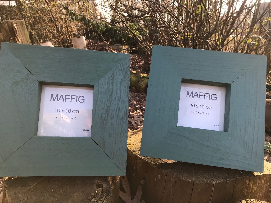 Fotolijst groen - 2 stuks - 24 bij 24 Dikte 4 cm, Ophalen of Verzenden, Nieuw