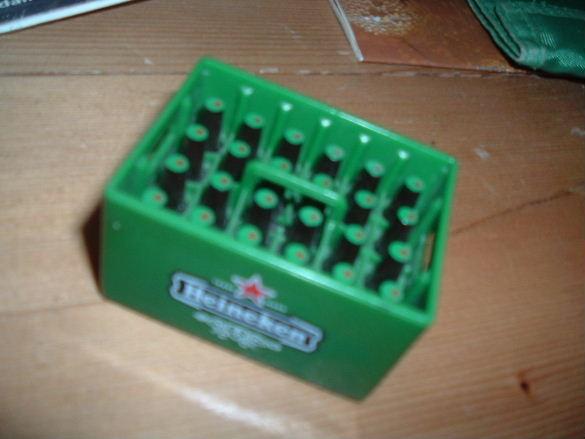 Heineken opener (nr.28) i.v.v. bierkratje groen, Ophalen of Verzenden, Nieuw, Flesopener, Heineken