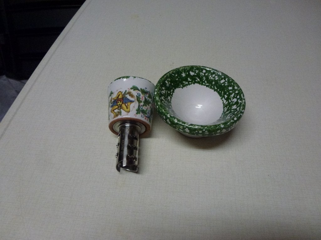 te koop Italiaanse keramische raspschaal set, Overige typen, Ophalen of Verzenden, Zo goed als nieuw, Steen/keramiek
