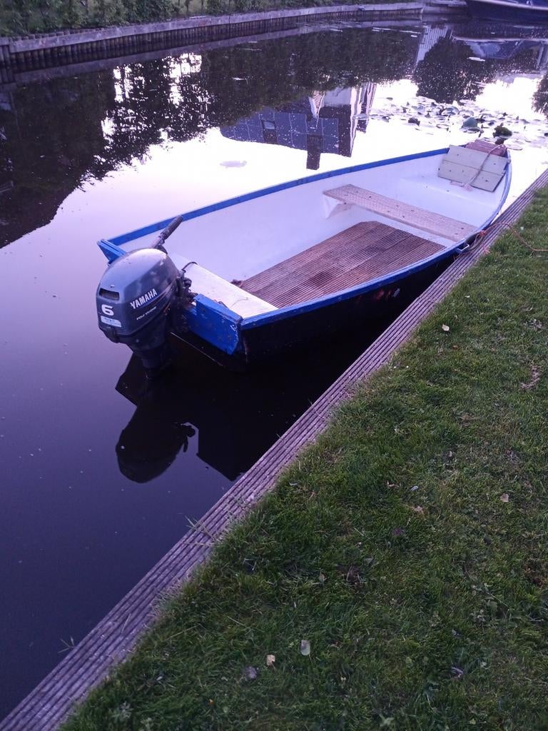 Polyester bootje, Watersport en Boten, Motorboten en Motorjachten, Ophalen, Gebruikt, Minder dan 10 pk, Tot 6 meter