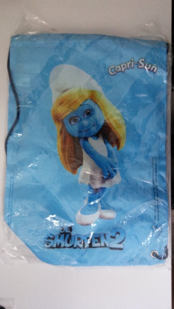 Smurfen smurf smurfin capri sun tasje tas, Verzamelen, Smurfen, Ophalen of Verzenden, Zo goed als nieuw, Verschillende Smurfen