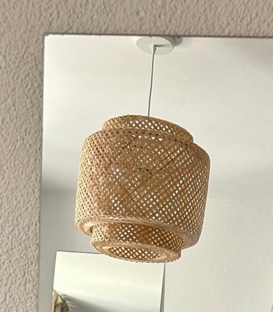 Bamboe hanglamp - diameter 40 cm, Ophalen, Gebruikt, Natuurlijk materiaal