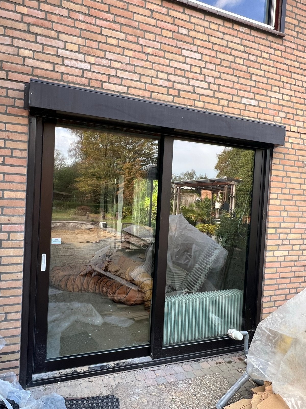 Aluminium Schuifpui - 238x241 cm - Inclusief Glas & rolluik, Doe-het-zelf en Verbouw, Ophalen, Gebruikt, 225 cm of meer, Aluminium