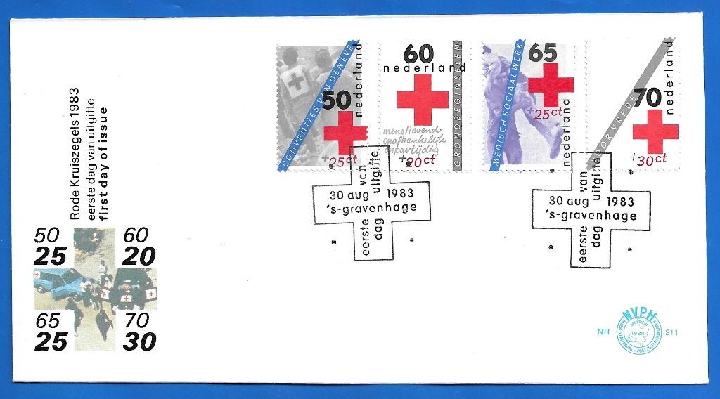 FDC Rode Kruiszegels 1983 - E 211, Verzenden, Onbeschreven, Nederland