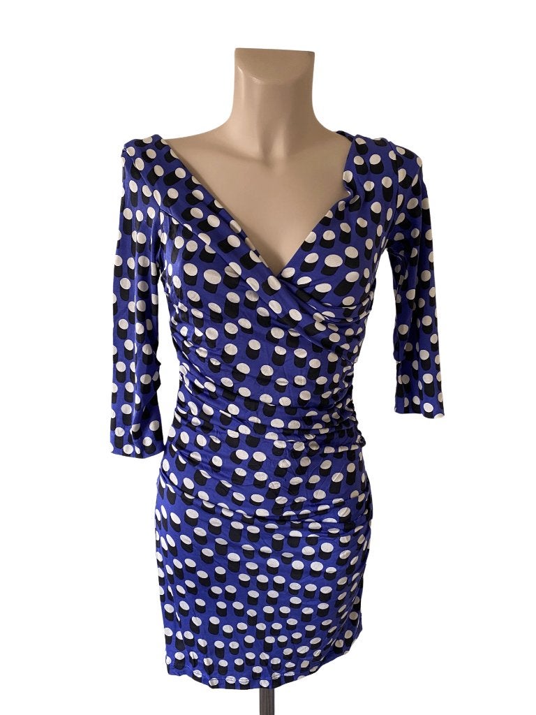 Diane von Furstenberg jurk XS, Kleding | Dames, Blauw, Ophalen of Verzenden, Zo goed als nieuw, Maat 34 (XS) of kleiner