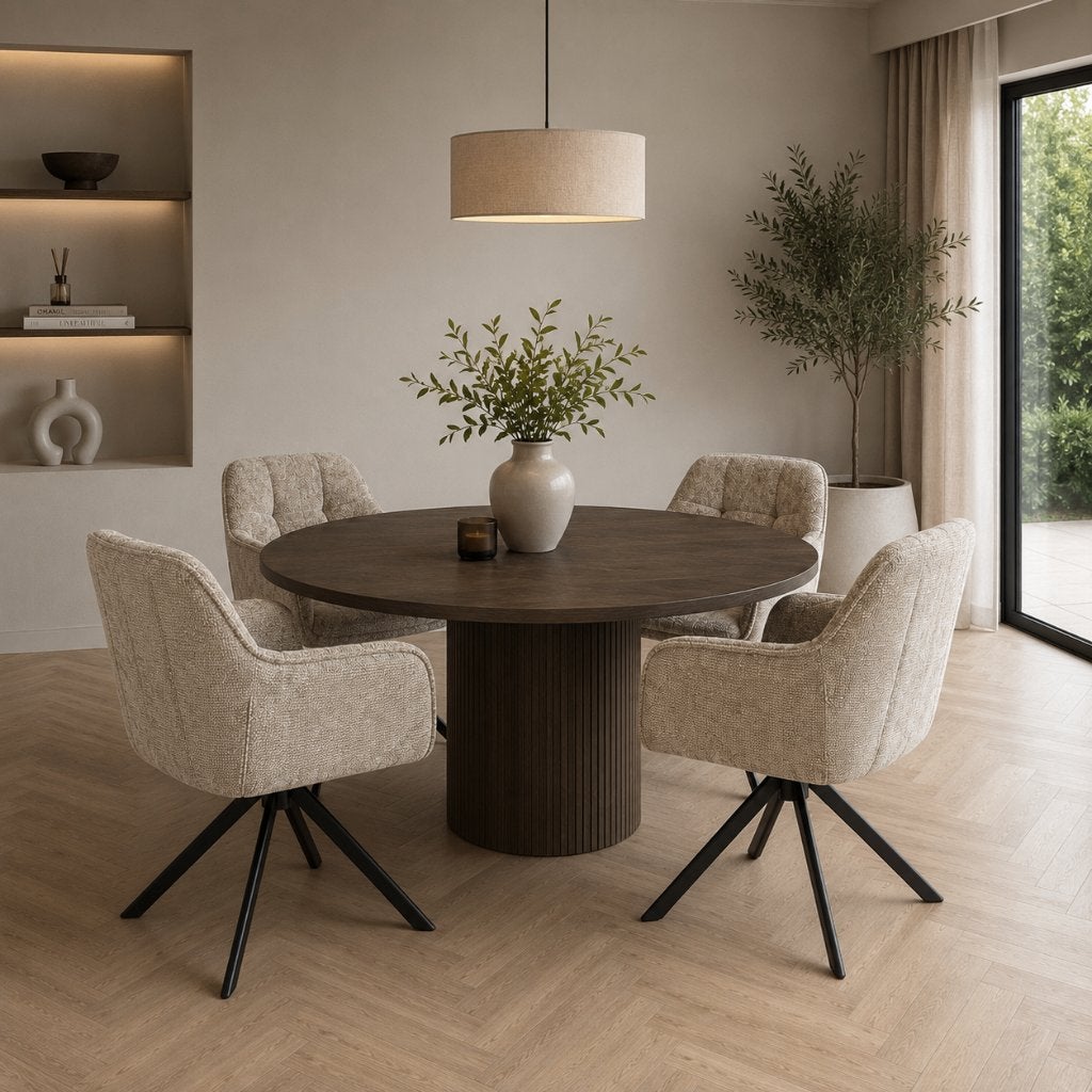Eetkamerstoelen Draaibaar Set van 6 | Nieuwe Luxe Stoelen, Overige kleuren, Nieuw, Ophalen of Verzenden, Vier