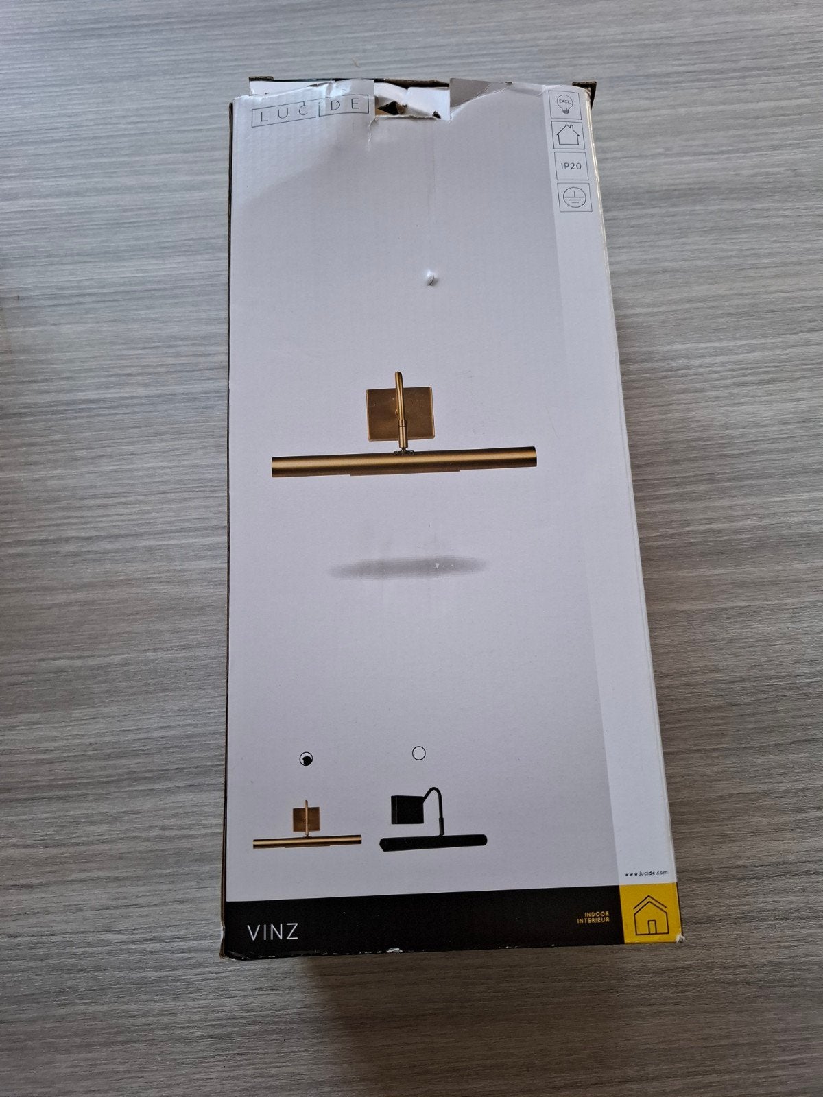 Lucide Vinz LED Schilderijverlichting Goud, Ophalen of Verzenden, Nieuw, Modern, Klassiek