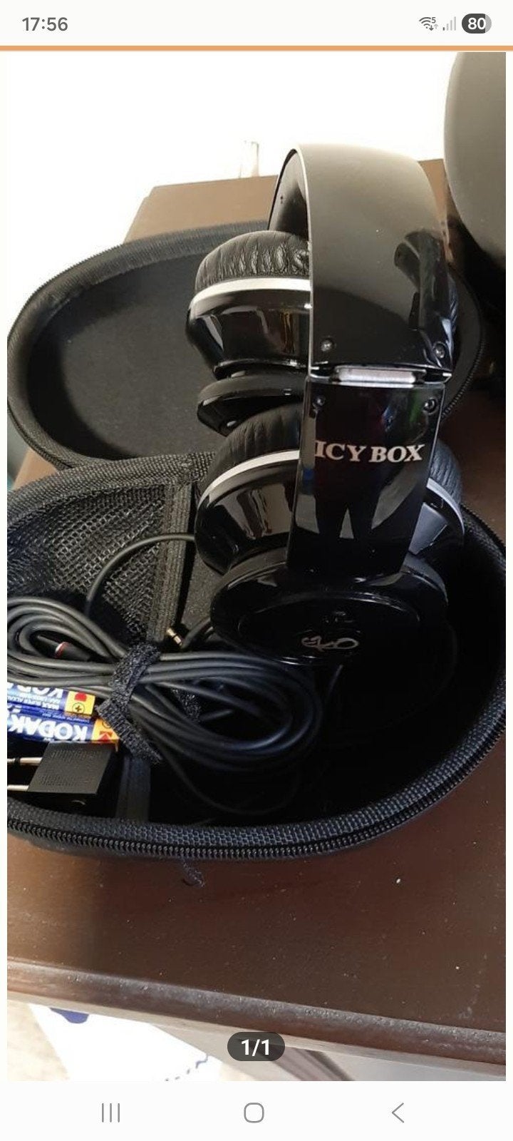 Icy Box koptelefoon z.g.a.n., Overige merken, Ophalen of Verzenden, Zo goed als nieuw, Draagtas/etui