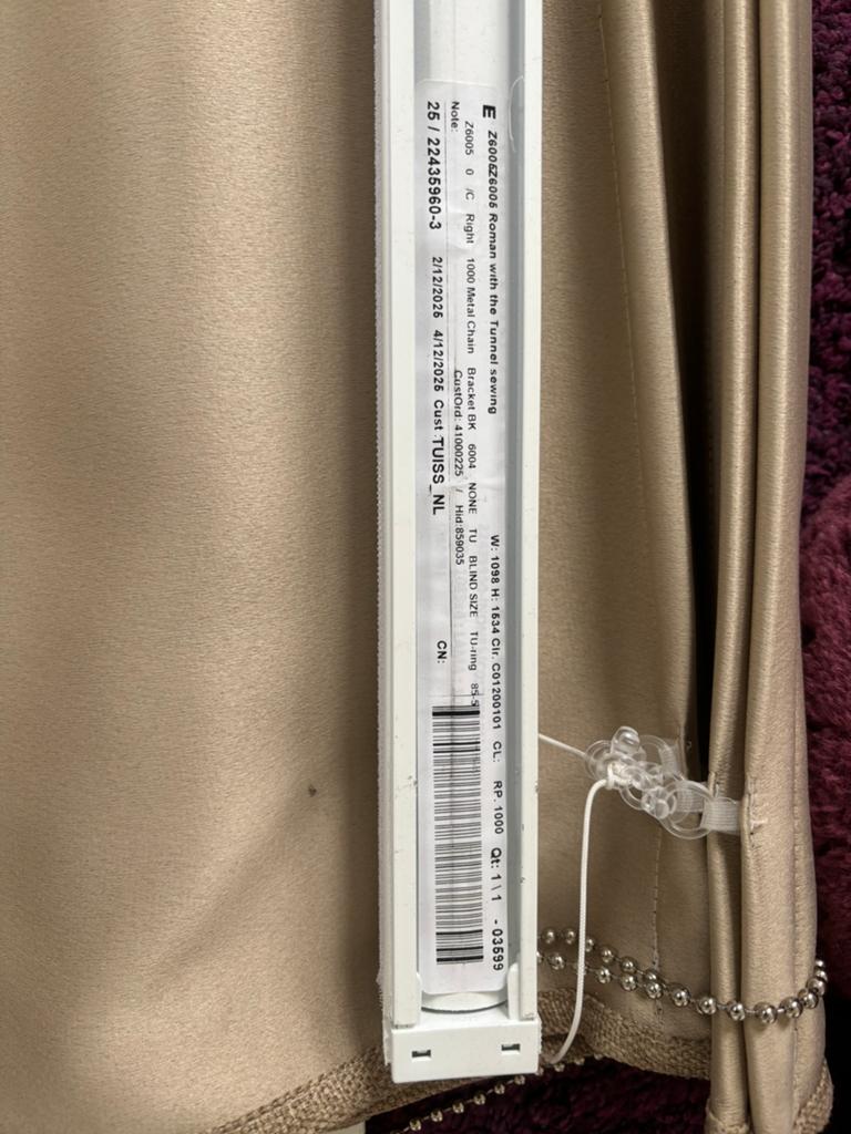 Nieuw Tuiss rolgordijn -, Ophalen of Verzenden, Nieuw, Beige, 100 tot 150 cm