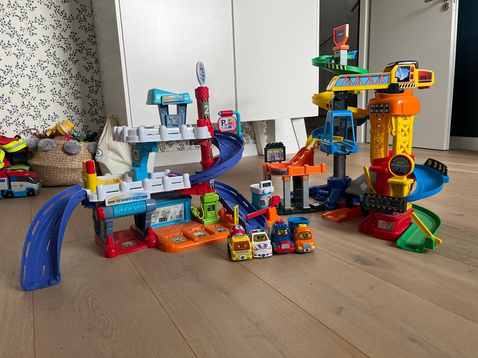 VTech Toet Toet Auto's Garage en Bouwplaats Set, Ophalen, Gebruikt