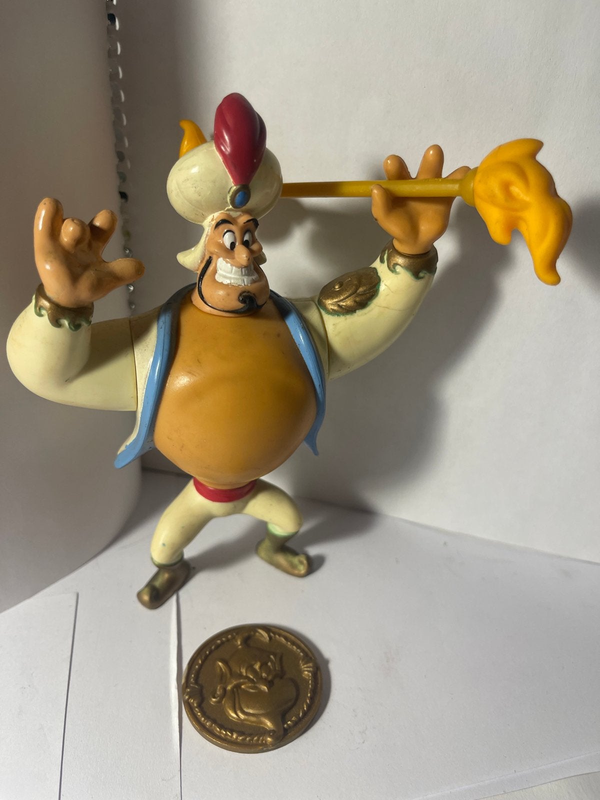 Vintage Mattel Disney Aladdin Parade Leader Genie actiefiguu, Ophalen, Gebruikt