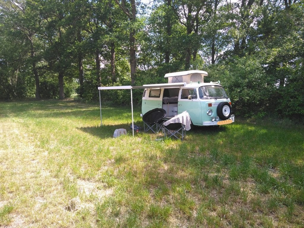 Volkswagen T2 Camper uitvoering 1978 Groen/Wit, Achterwielaandrijving, 1440 kg, Overige modellen, Overige carrosserieën