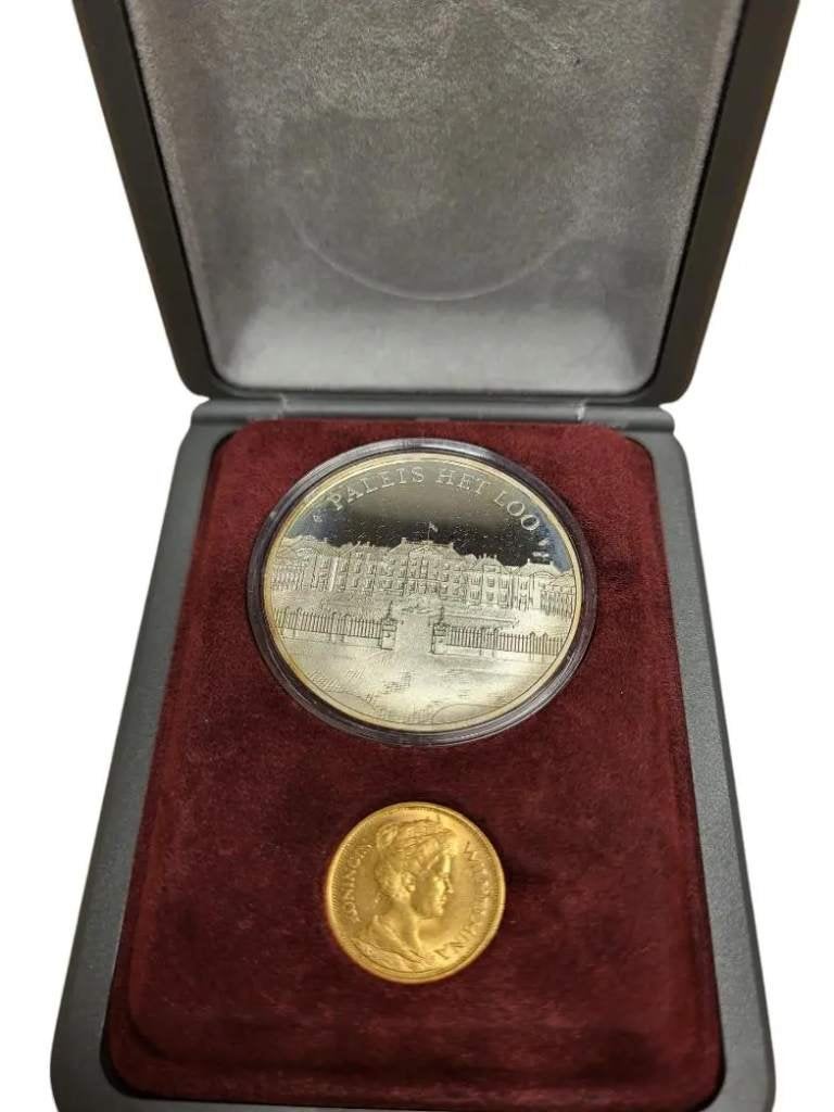 Nederland gouden vijfje 1912 Wilhelmina inclusief doosje, Postzegels en Munten, Edelmetalen en Baren, Ophalen of Verzenden, Goud