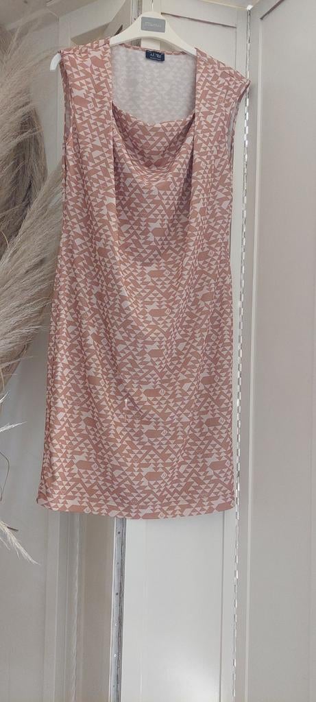 Armani Jeans Jurk met Geometrisch Patroon, Armani Jeans, Beige, Ophalen of Verzenden, Zo goed als nieuw
