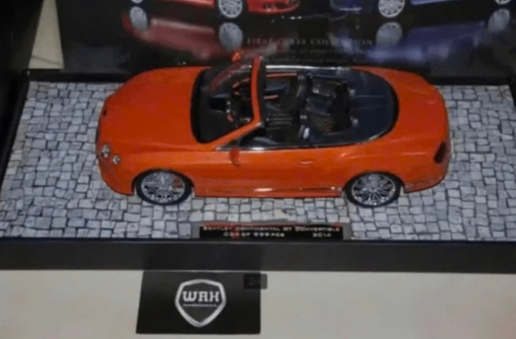 1:18 BENTLEY CONTINENTAL GT orange 2014 Minichamps WRH, Verzenden, Zo goed als nieuw, Auto, MiniChamps