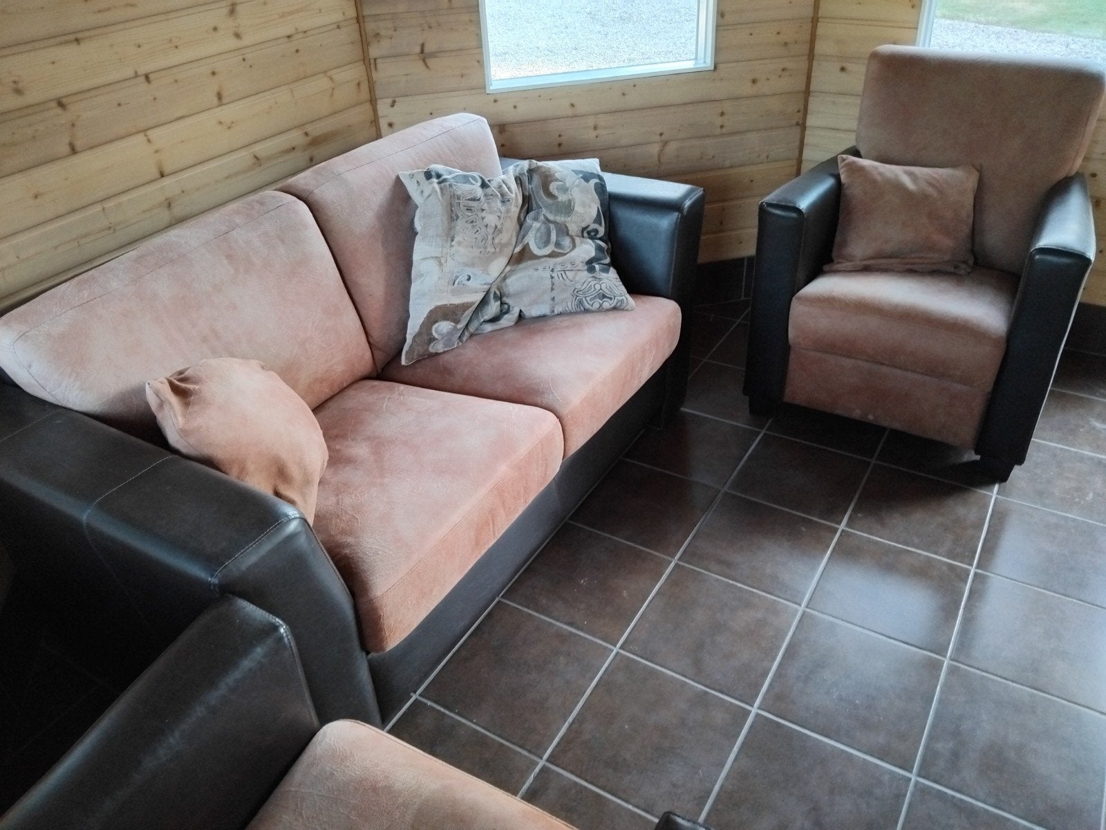 Zitbankje en 2 fauteuils, Ophalen