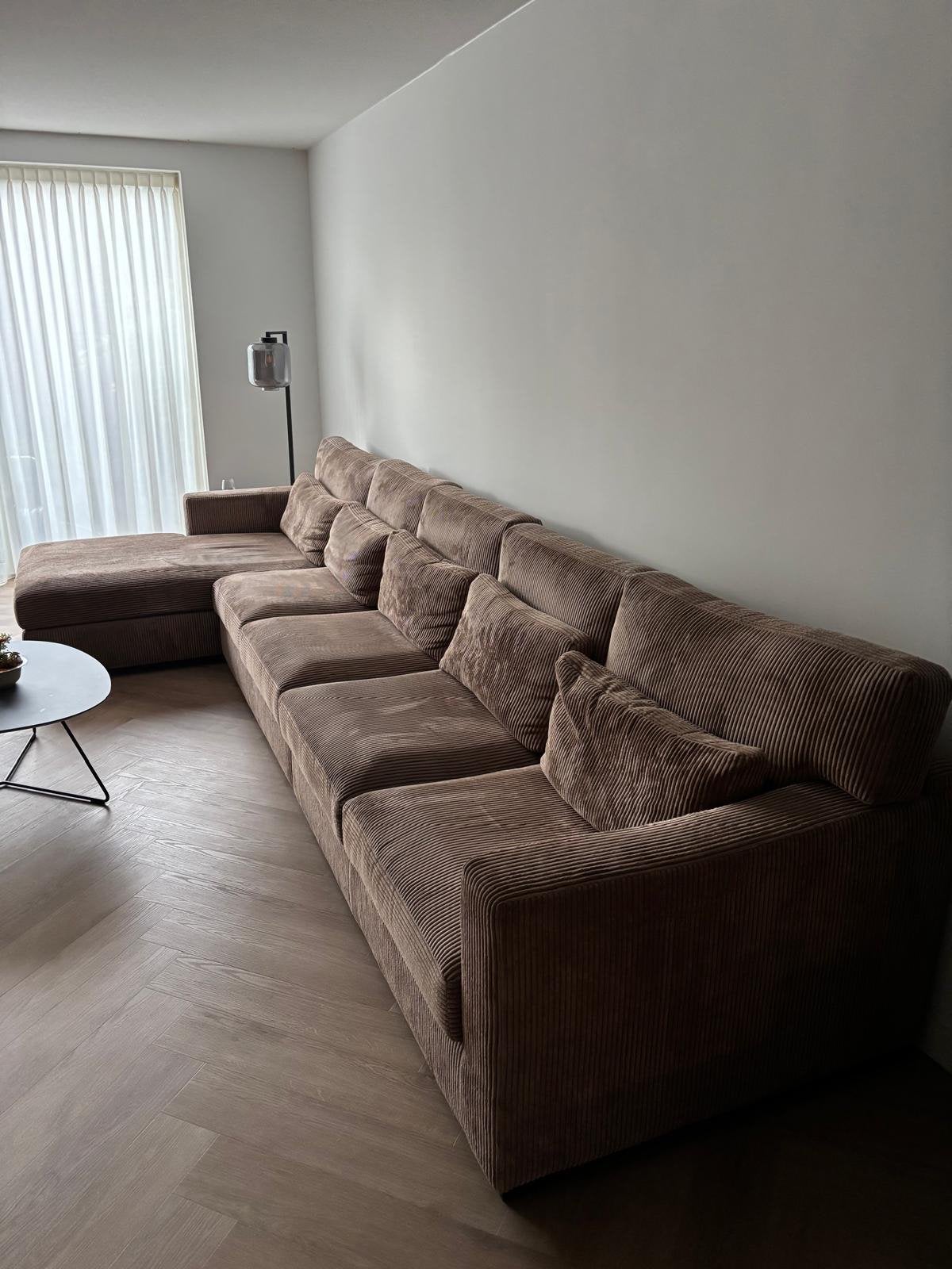 Grote Zitmaxx loungebank met ribcord stof, Huis en Inrichting, Ophalen, Zo goed als nieuw, Stof