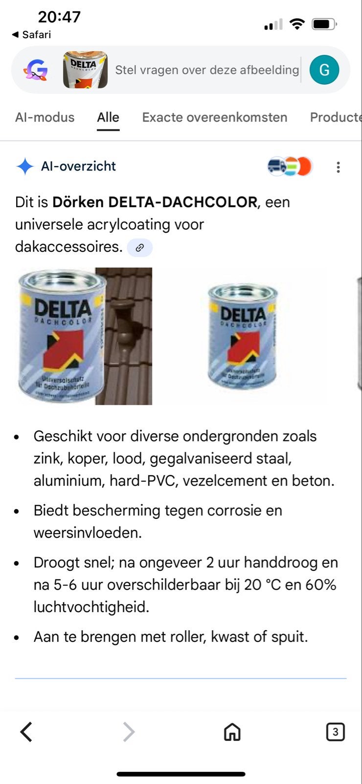 Delta Dachcolor 3990 Rood - Dakcoating 2.5L, Ophalen, Nieuw, Verf, Minder dan 5 liter