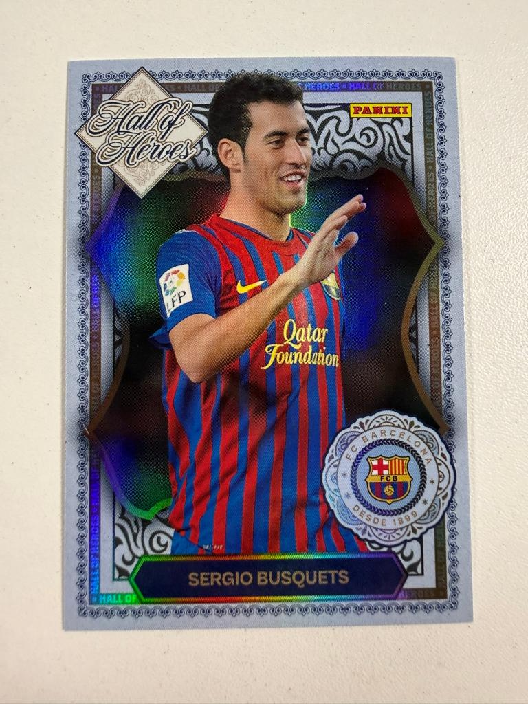 Sergio Busquets Hall of Heroes Panini Club FC Barcelona, Ophalen of Verzenden, Nieuw, Buitenlandse clubs, Poster, Plaatje of Sticker