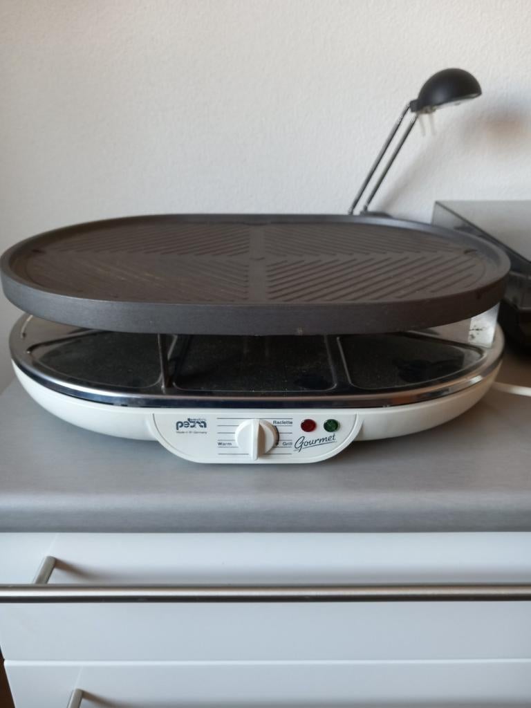 Gourmet Raclette Grill met 8 Pannetjes, Witgoed en Apparatuur, Gourmetstellen, Ophalen of Verzenden, Gebruikt, 8 personen of meer