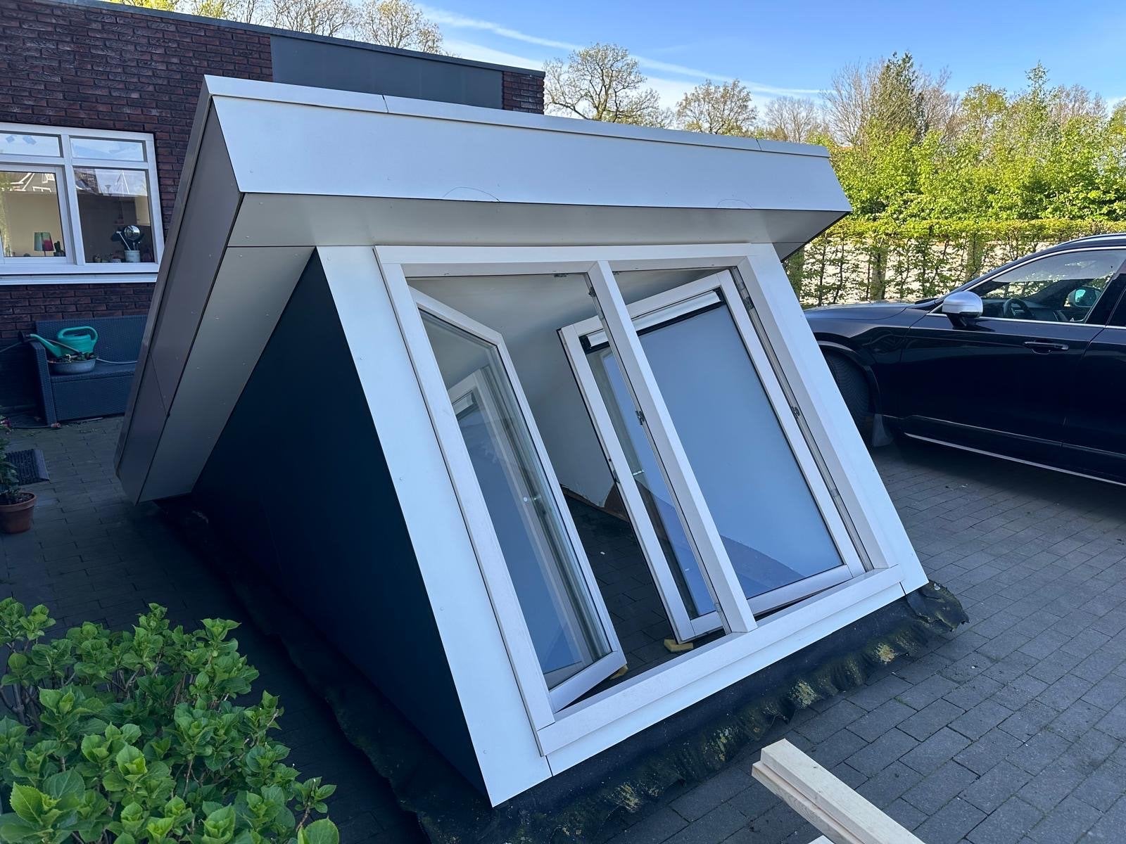 Dakkapel Heijmans Woning 2016 - 1.75m breed, HR++ glas, Ophalen, Zo goed als nieuw, Dubbelglas, Dakraam