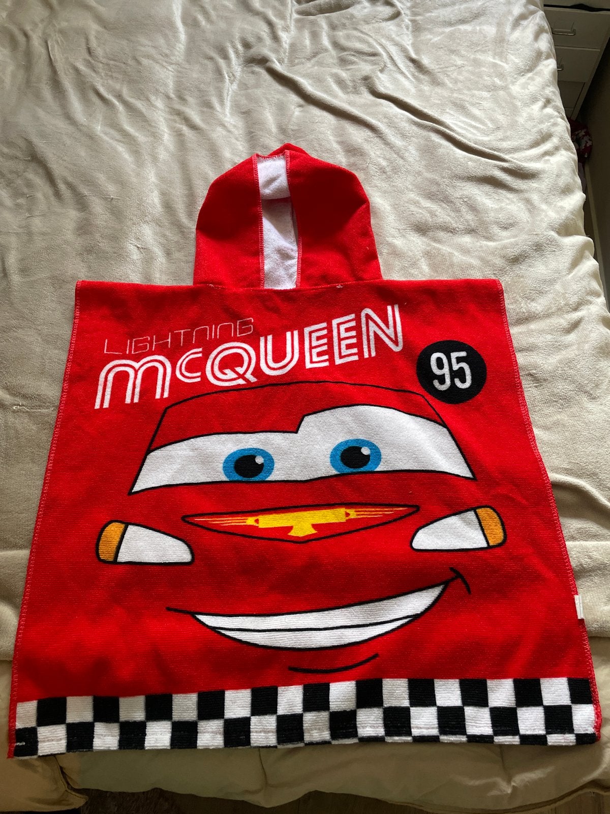 Lightning McQueen Poncho Handdoek met Capuchon, Ophalen, Gebruikt
