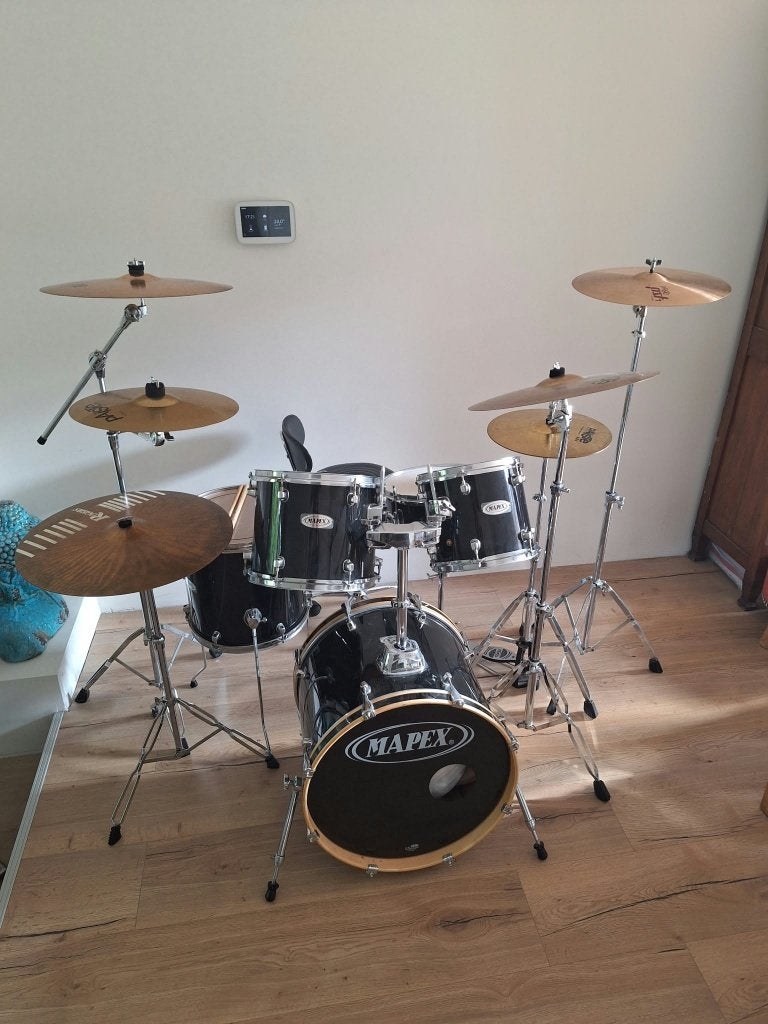 zeer compleet Mapex V serie drumstel, Ophalen, Gebruikt, Overige merken