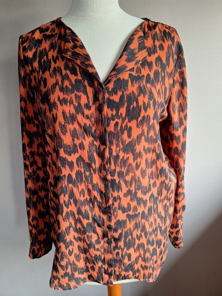 Nieuwe brique stretch blouse print van Vila, maat S, Kleding | Dames, Overige kleuren, Vila, Nieuw, Ophalen of Verzenden