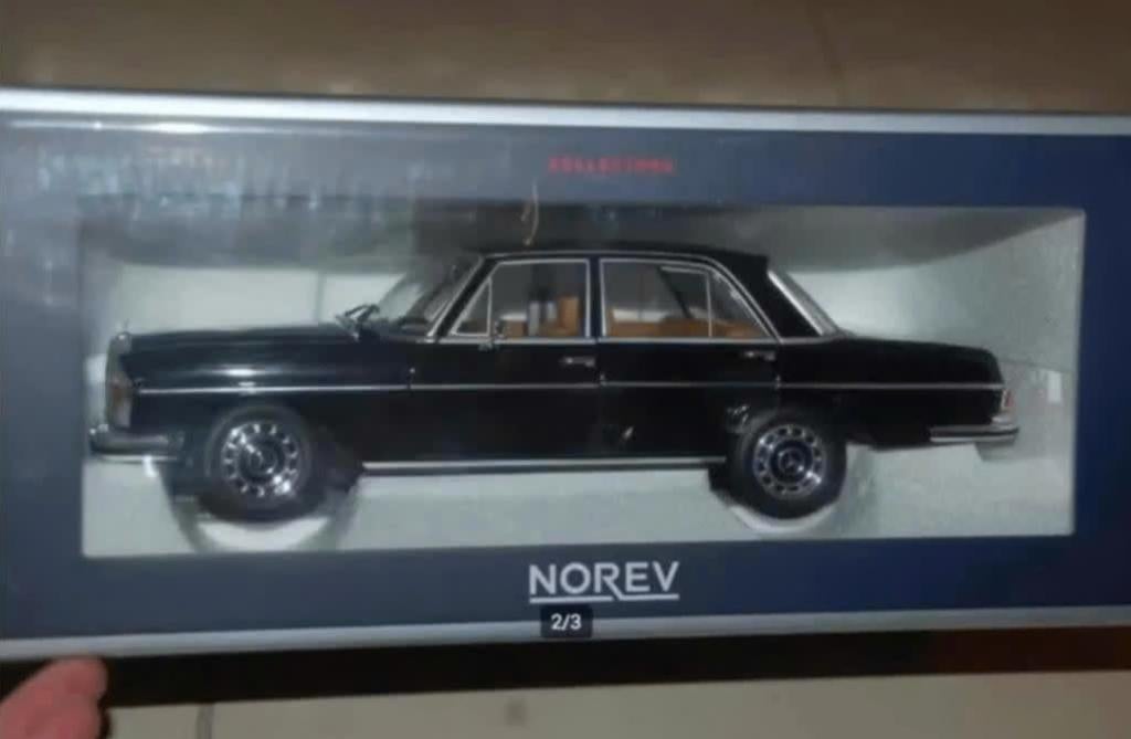 1:18 MERCEDES 280 SE W108 black Norev 183762 in box WRH, Hobby en Vrije tijd, Modelauto's | 1:18, Verzenden, Zo goed als nieuw
