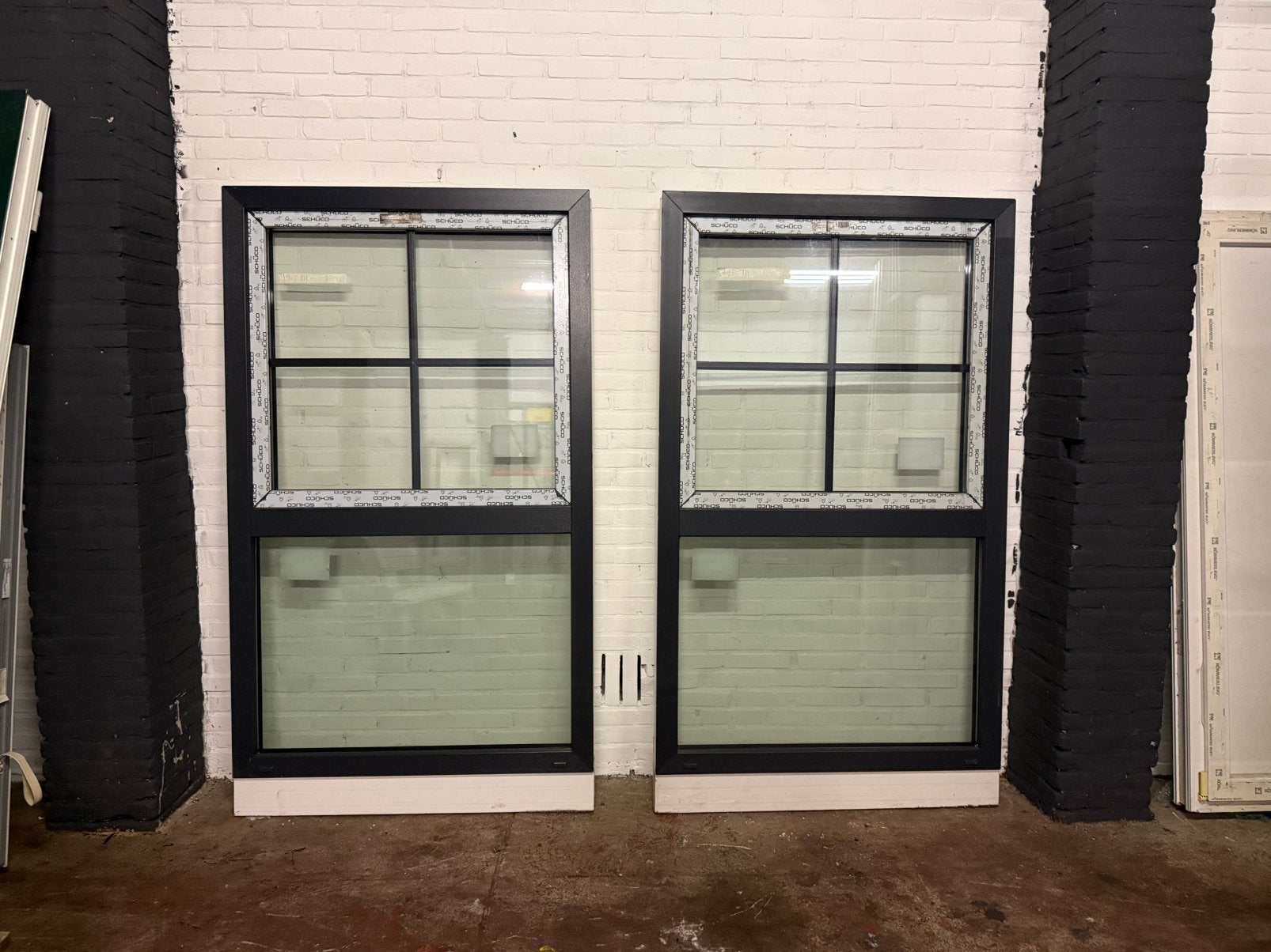 Draaikiep raam | antraciet | schuco | op voorraad | nieuw !, 75 tot 150 cm, Kunststof, Raamkozijn, Nieuw